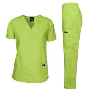 DAGACCI Unisex Medical Nurse Uniform Scrub Set in Apple Green Size XL NWT